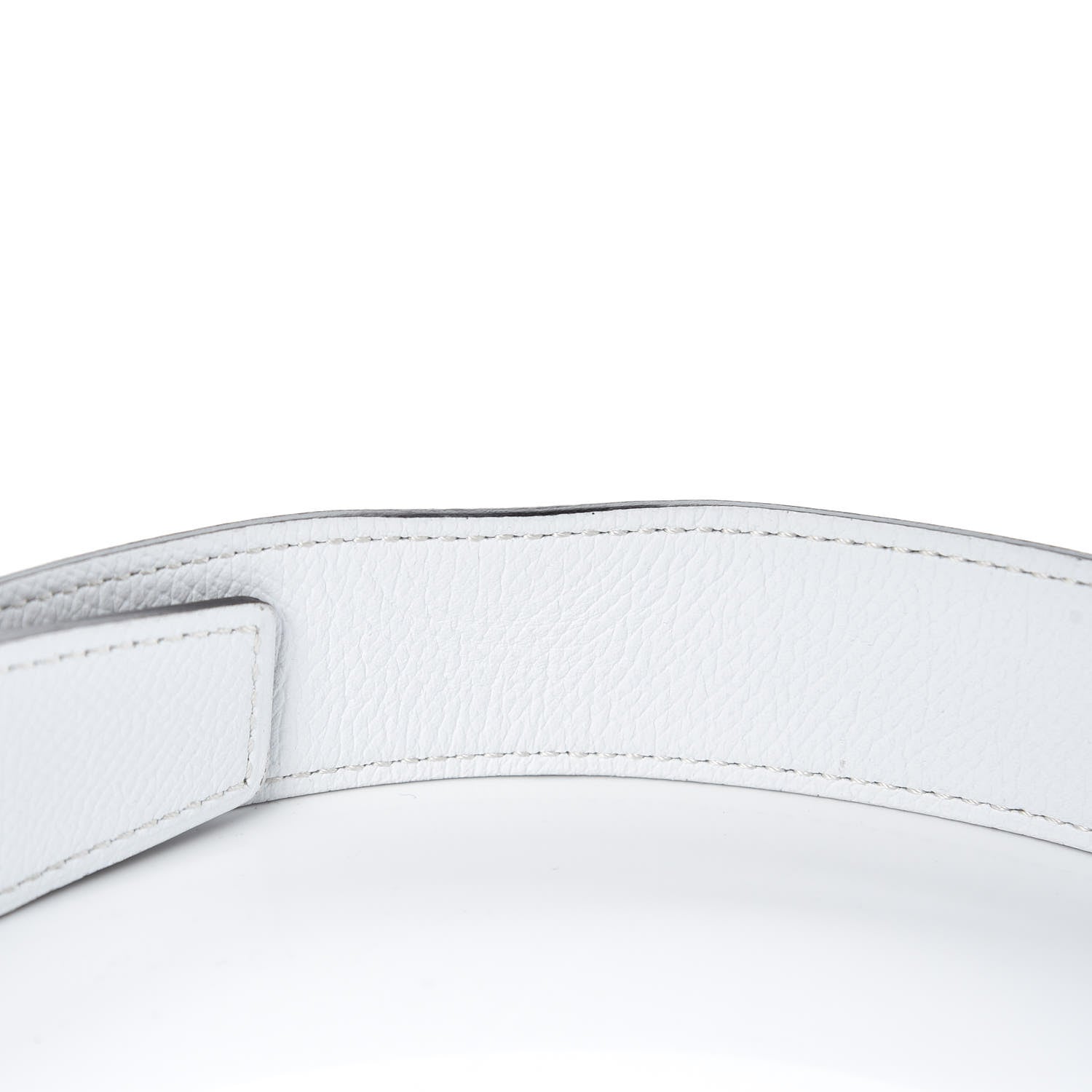 Hermes Epsom 32mm Belt Strap 95 White Etoupe 8 of 9