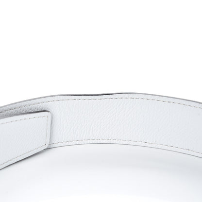 Hermes Epsom 32mm Belt Strap 95 White Etoupe 8 of 9