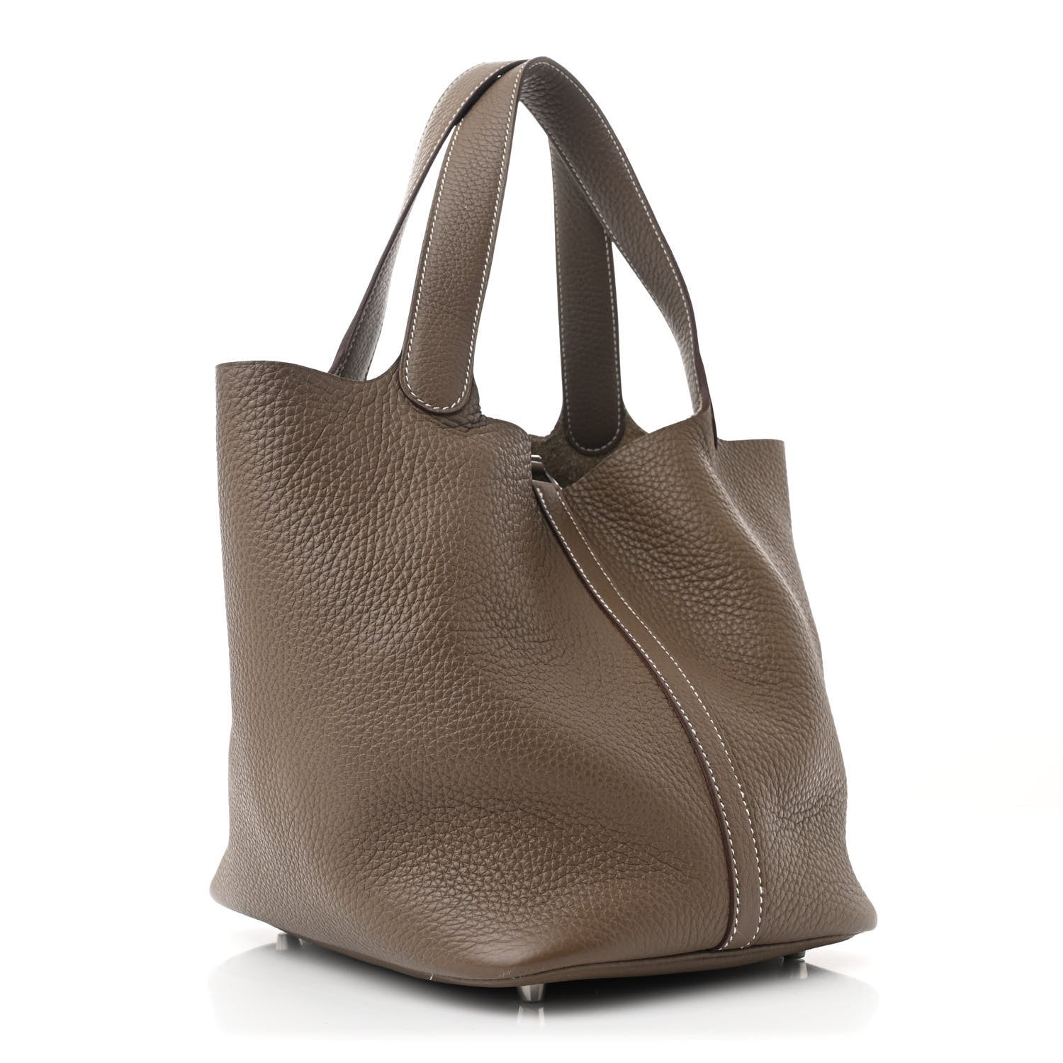 Hermes Taurillon Clemence Picotin Lock 22 MM Etoupe 3 of 12