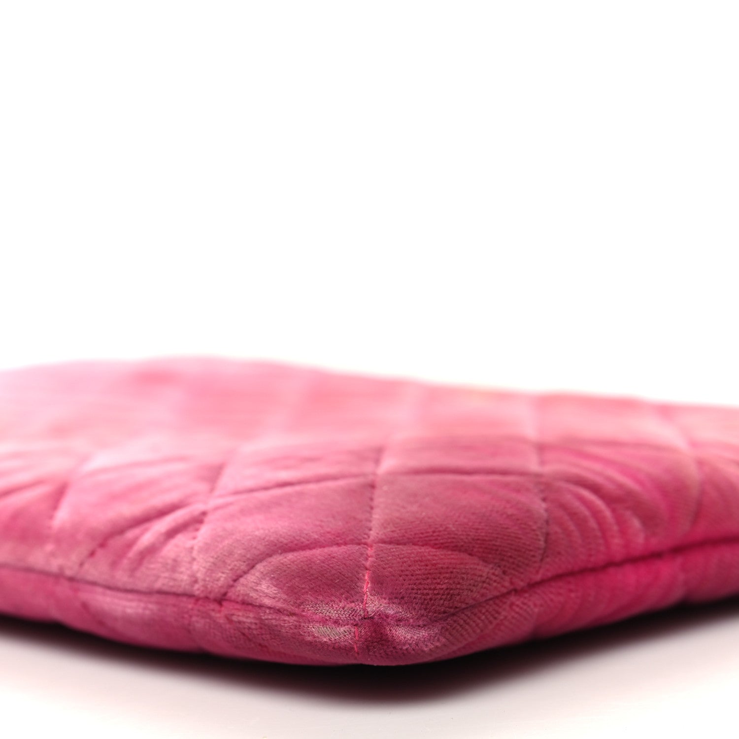 Chanel Velvet Quilted Medium Cosmetic Case Pink 10 of 12