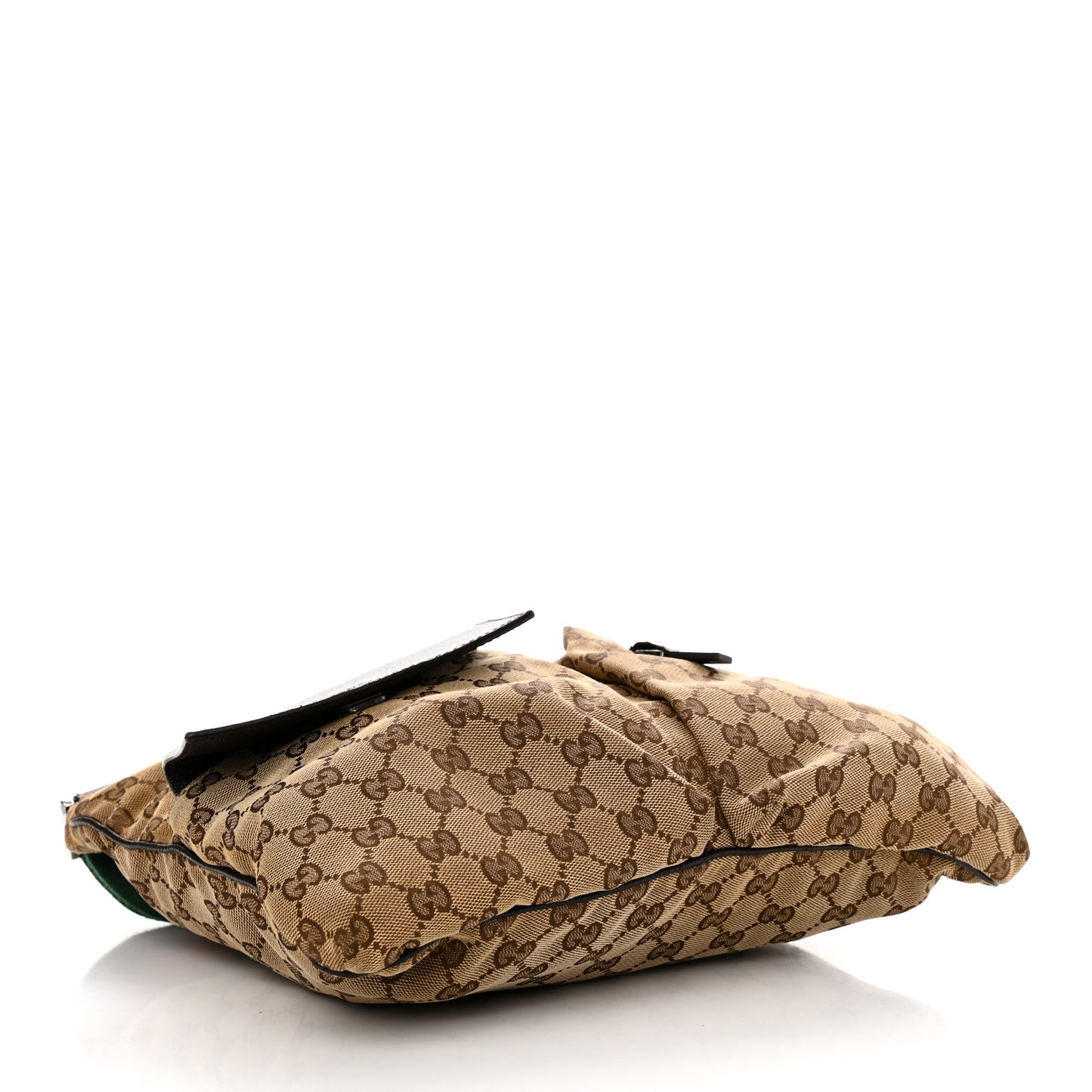 Monogram Web Medium Double Pocket Messenger Bag Dark Brown