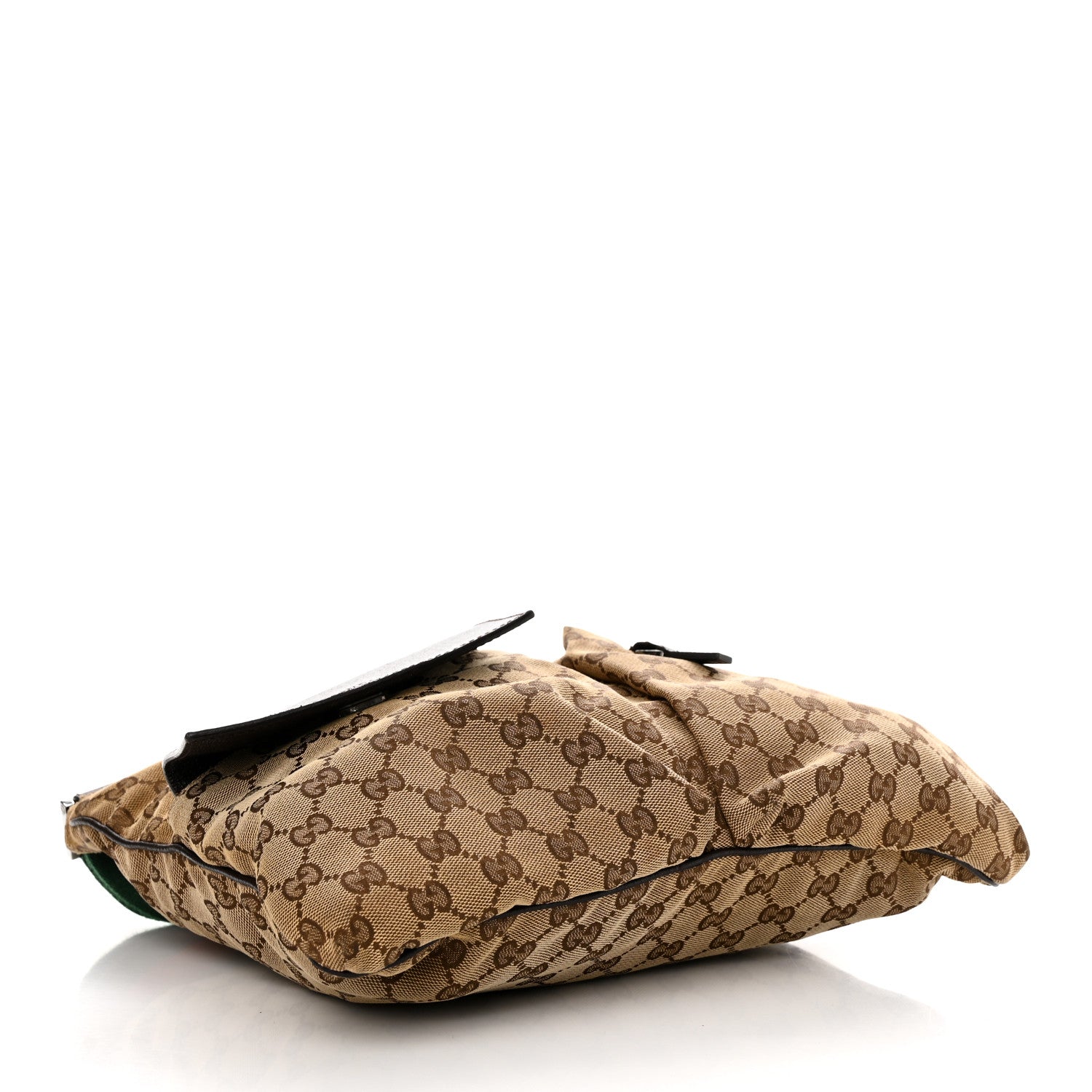 Gucci Monogram Web Medium Double Pocket Messenger Bag Dark Brown 4 of 15