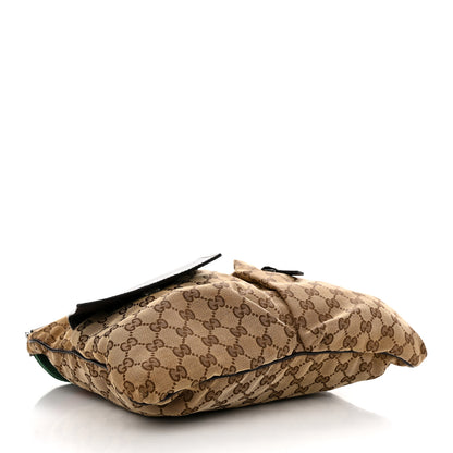 Gucci Monogram Web Medium Double Pocket Messenger Bag Dark Brown 4 of 15