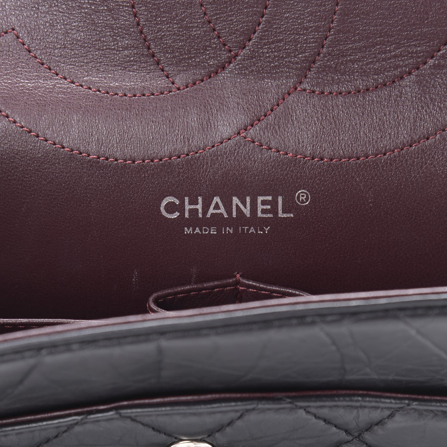 Aged Calfskin Quilted 2.55 Reissue 226 Flap Black