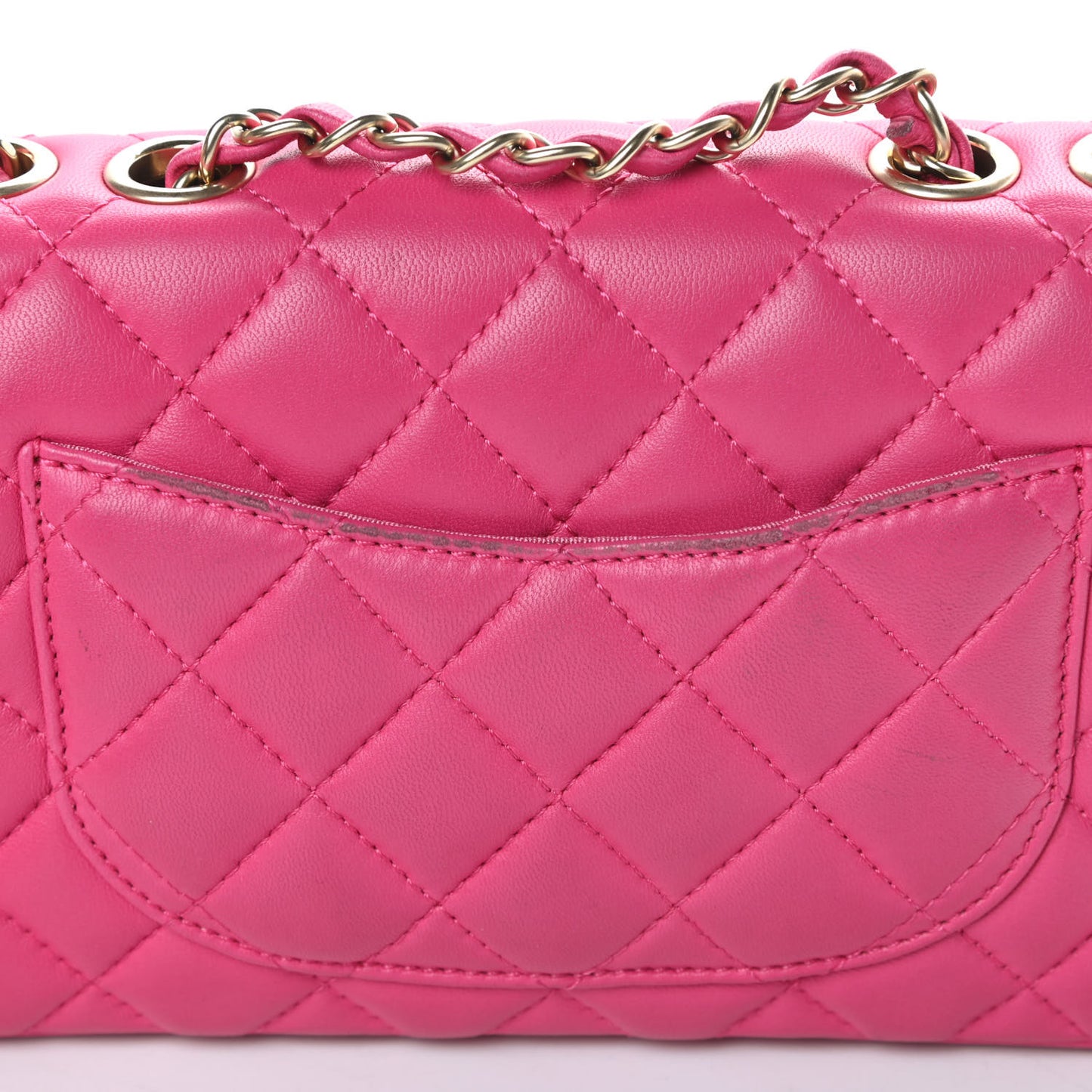 Lambskin Quilted Mini Mademoiselle Chic Flap Pink
