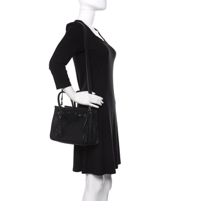 Saint Laurent Grained Calfskin Baby Sac De Jour Souple Black 2 of 10