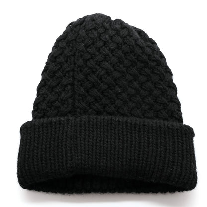 Chanel Cashmere CC Beanie Hat Black White 3 of 5