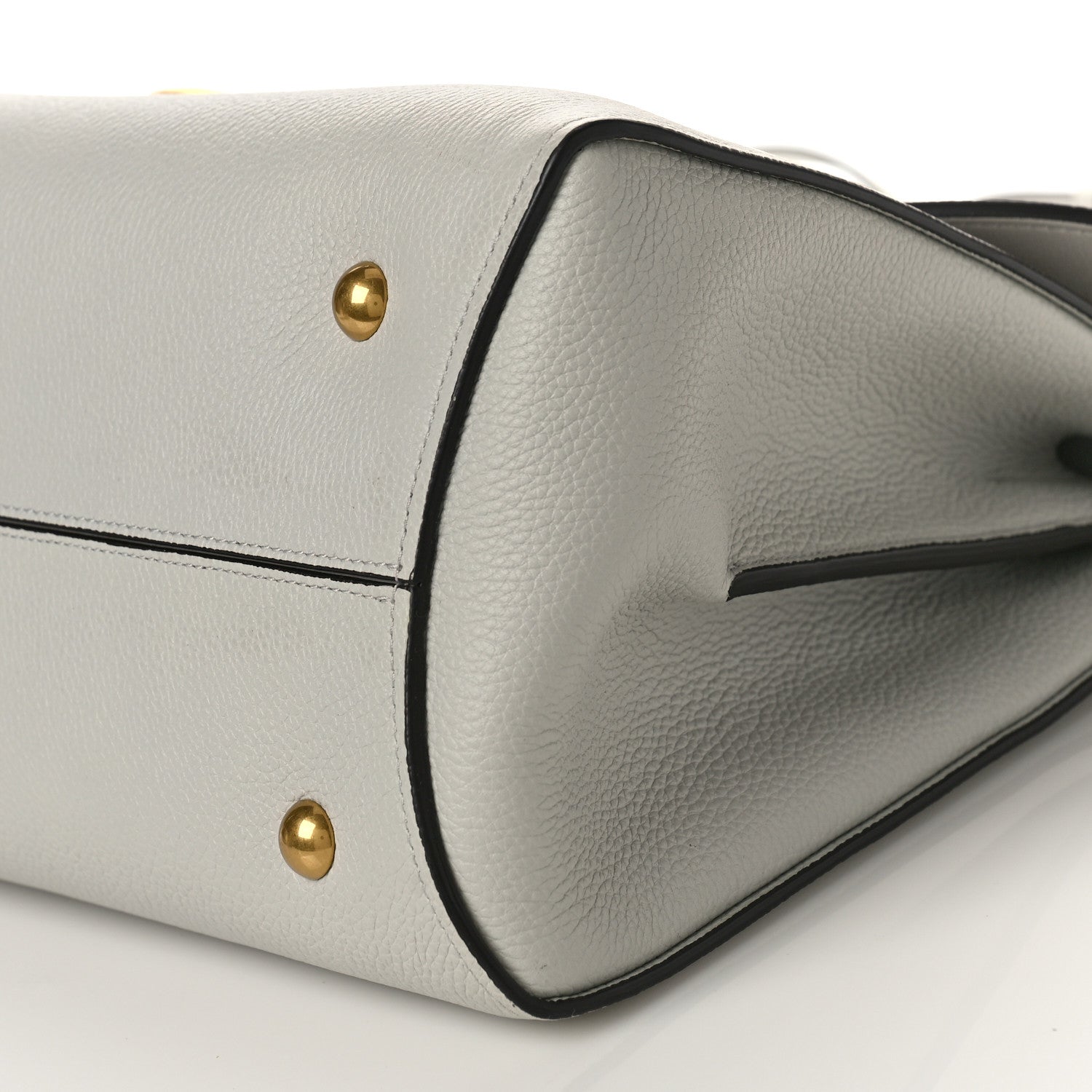 Salvatore Ferragamo Calfskin Medium Margot Top Handle Satchel Light Grey 8 of 8