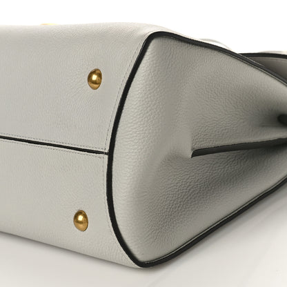 Salvatore Ferragamo Calfskin Medium Margot Top Handle Satchel Light Grey 8 of 8