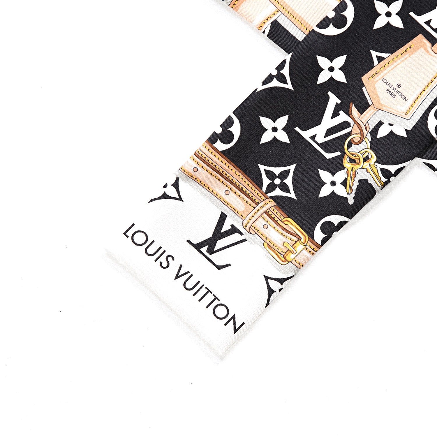 Louis Vuitton Silk Monogram Confidential Bandeau Black 2 of 3