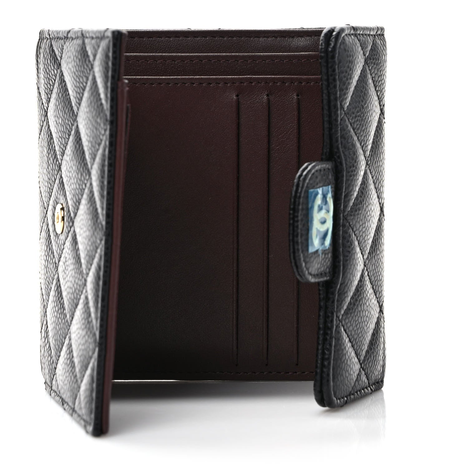Chanel Caviar Quilted Compact Flap Wallet Black 5 of 8