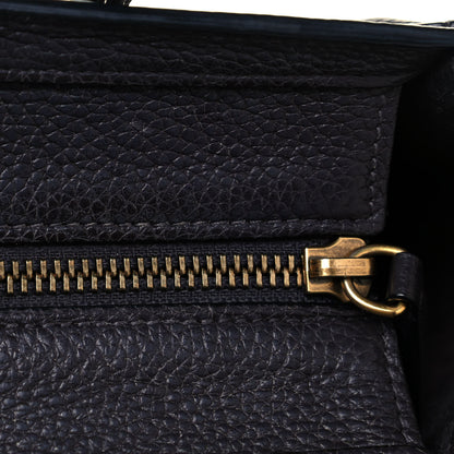 Celine Drummed Calfskin Nano Luggage Liquorice 14 of 14