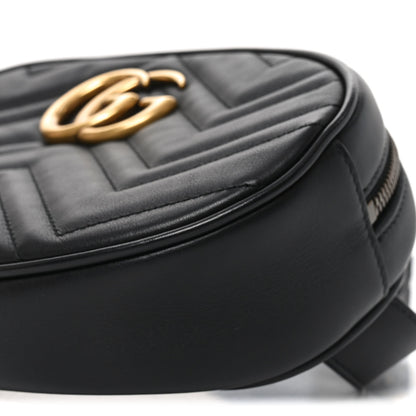 Gucci Calfskin Matelasse GG Marmont Belt Bag Black 10 of 10