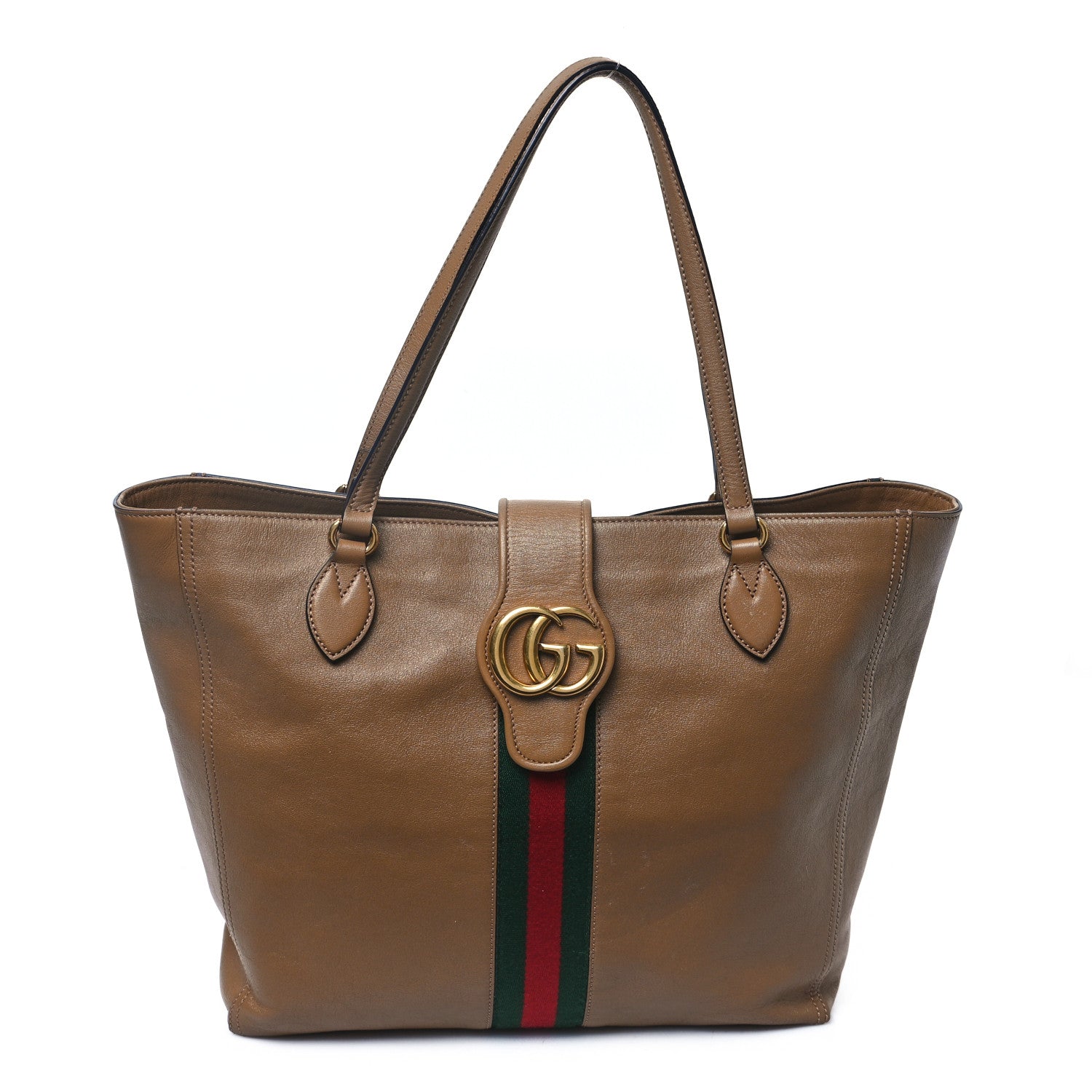 Gucci New Sakai Calfskin Lux Web Medium Dahlia Tote Quarz Beige 1 of 13