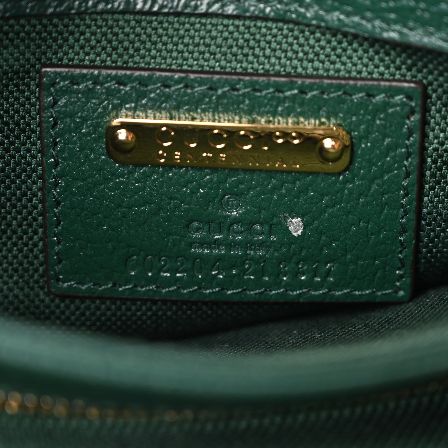 Monogram Jumbo GG 100th Anniversary Horsebit 1955 Shoulder Bag Green Multicolor