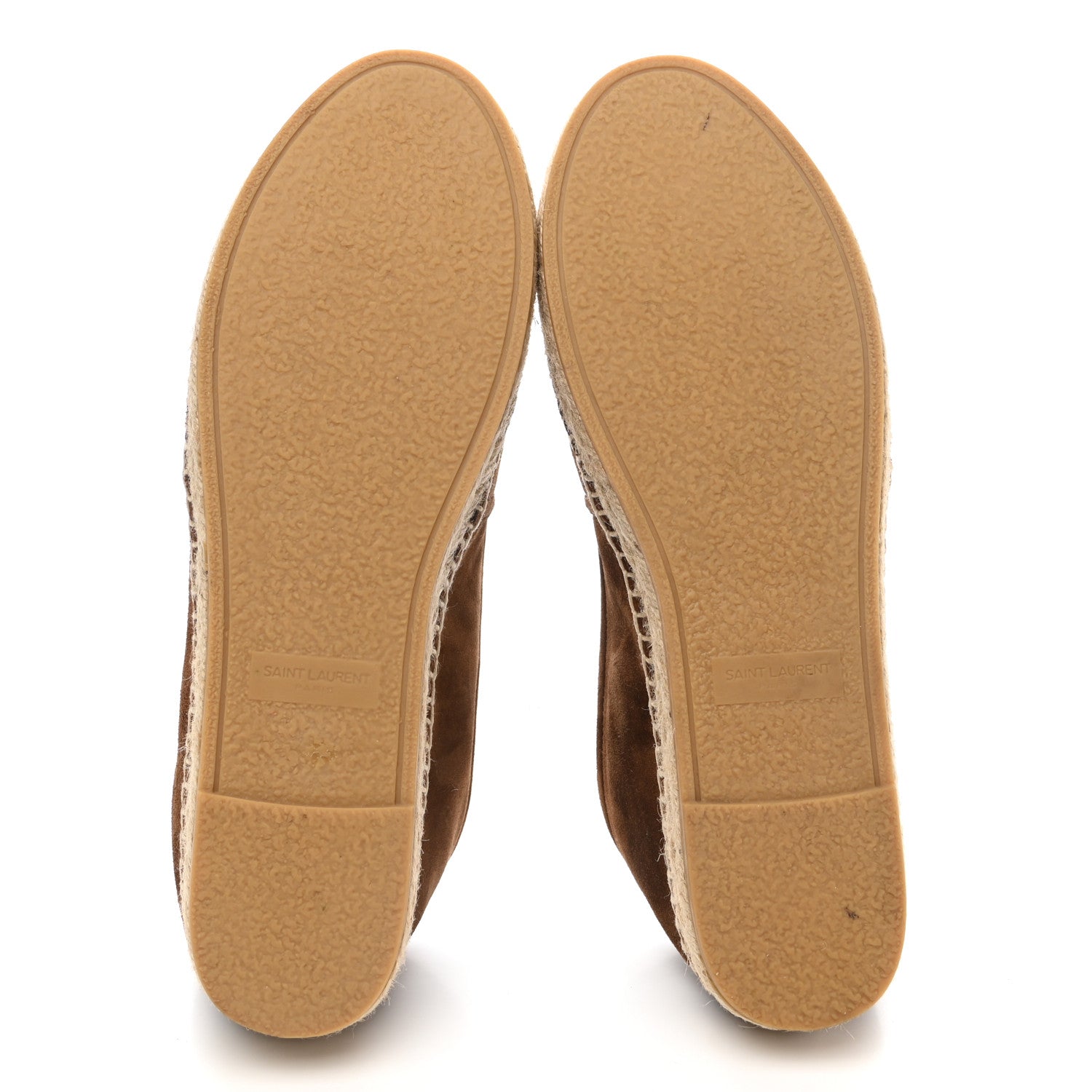 Saint Laurent Suede Monogram Espadrilles 38 Brown 5 of 8