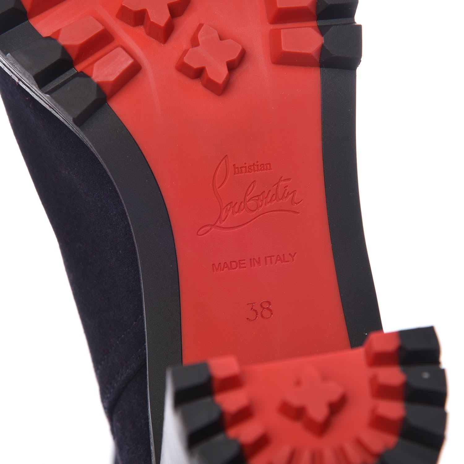 Christian Louboutin Crosta Wax Trapeurdekoi 70 Ankle Boots 38 Navy 6 of 7