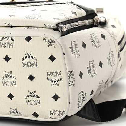 MCM Visetos Studded Small Dual Stark Backpack White 10 of 10