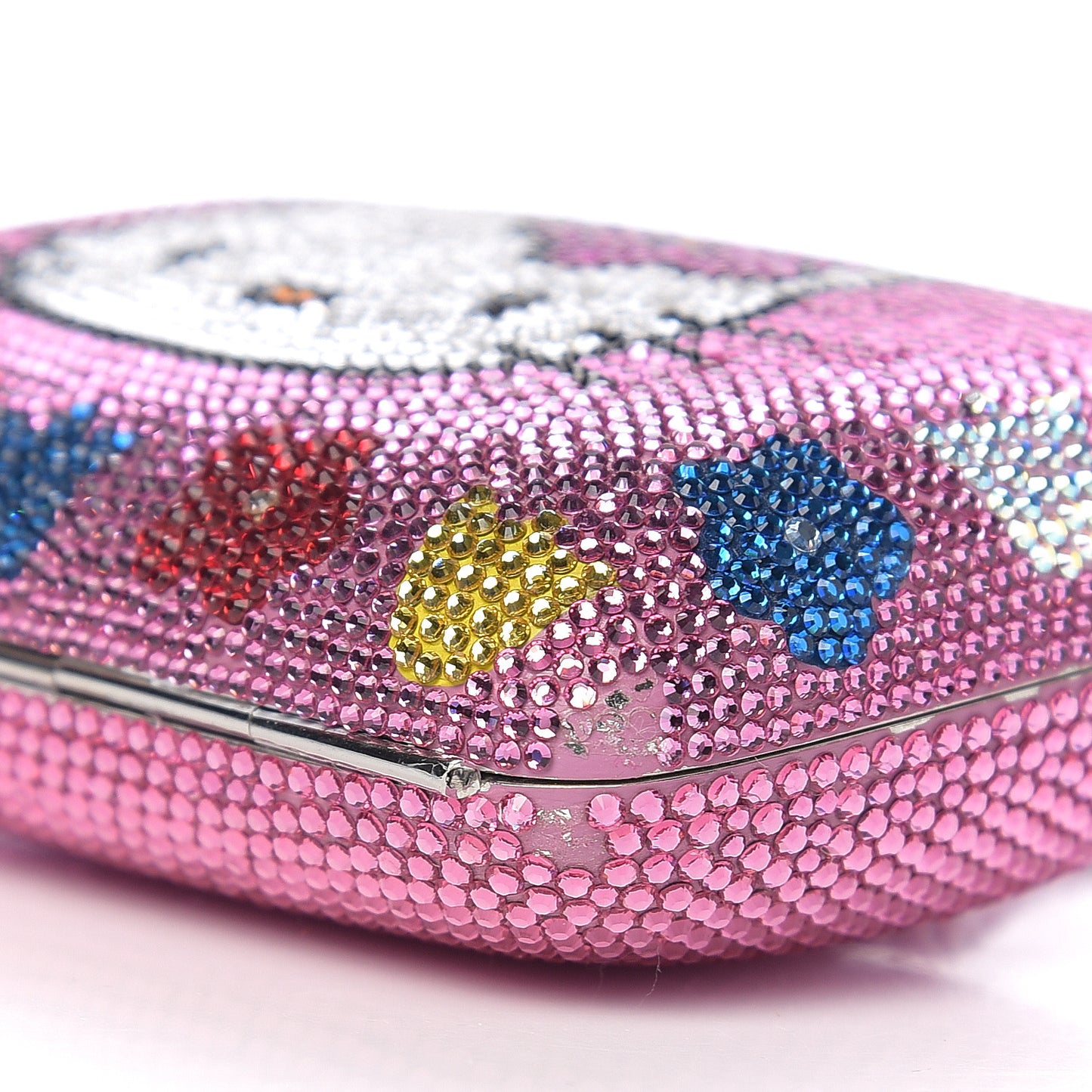 Swarovski Crystal Kelly Kitty Minaudiere Clutch
