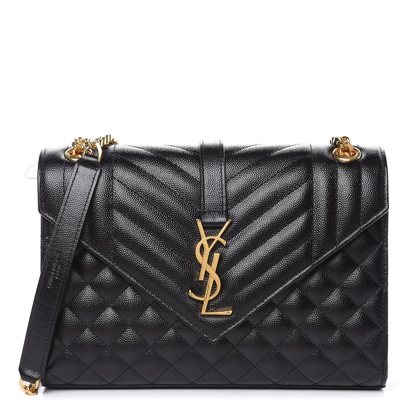 Grain De Poudre Textured Mixed Matelasse Triquilt Medium Monogram Satchel Black