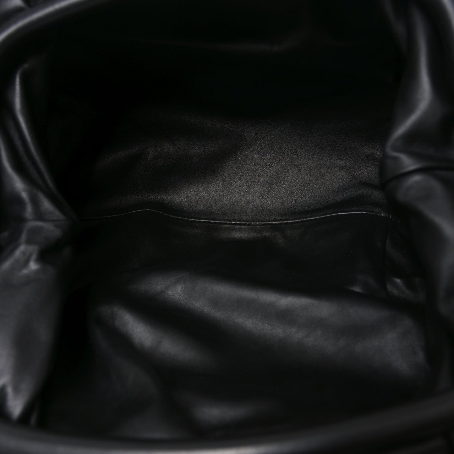 Smooth Butter Calf The Pouch Oversized Clutch Black