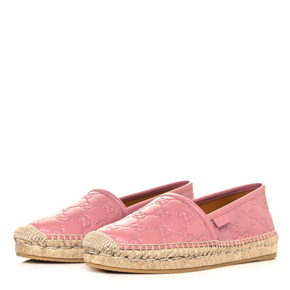 Gucci Guccissima Signature Espadrilles 35.5 Rose Baby Candy 3 of 7