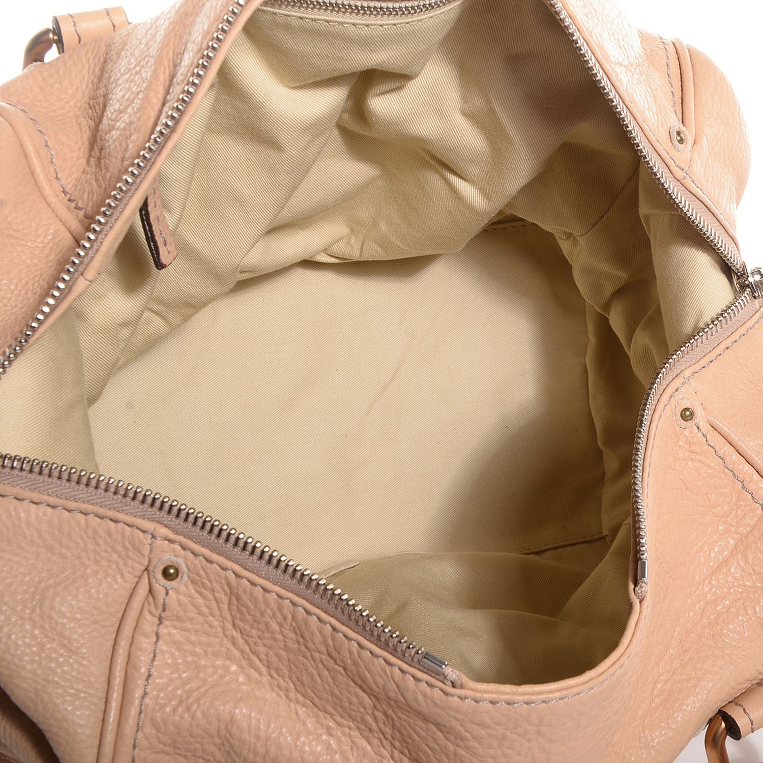 Chloe Leather Paddington Front Pocket Tote Beige 5 of 7