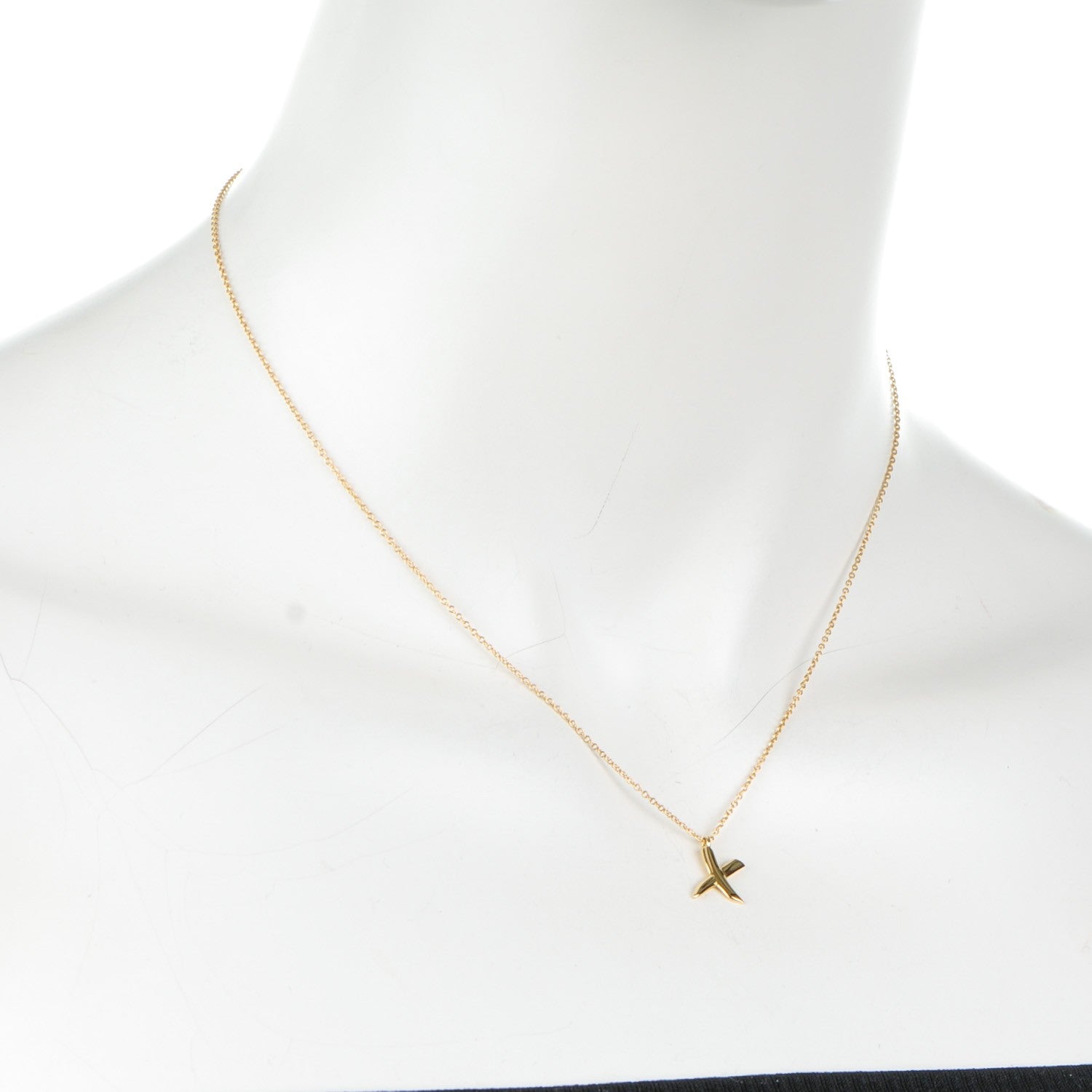 Tiffany 18K Yellow Gold Paloma Picasso X Pendant Necklace 2 of 6