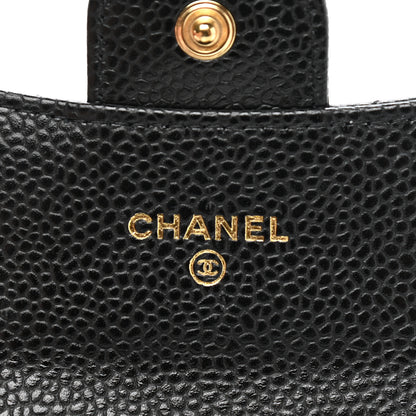 Chanel Caviar Quilted Flap Card Holder Wallet Black 6 of 9