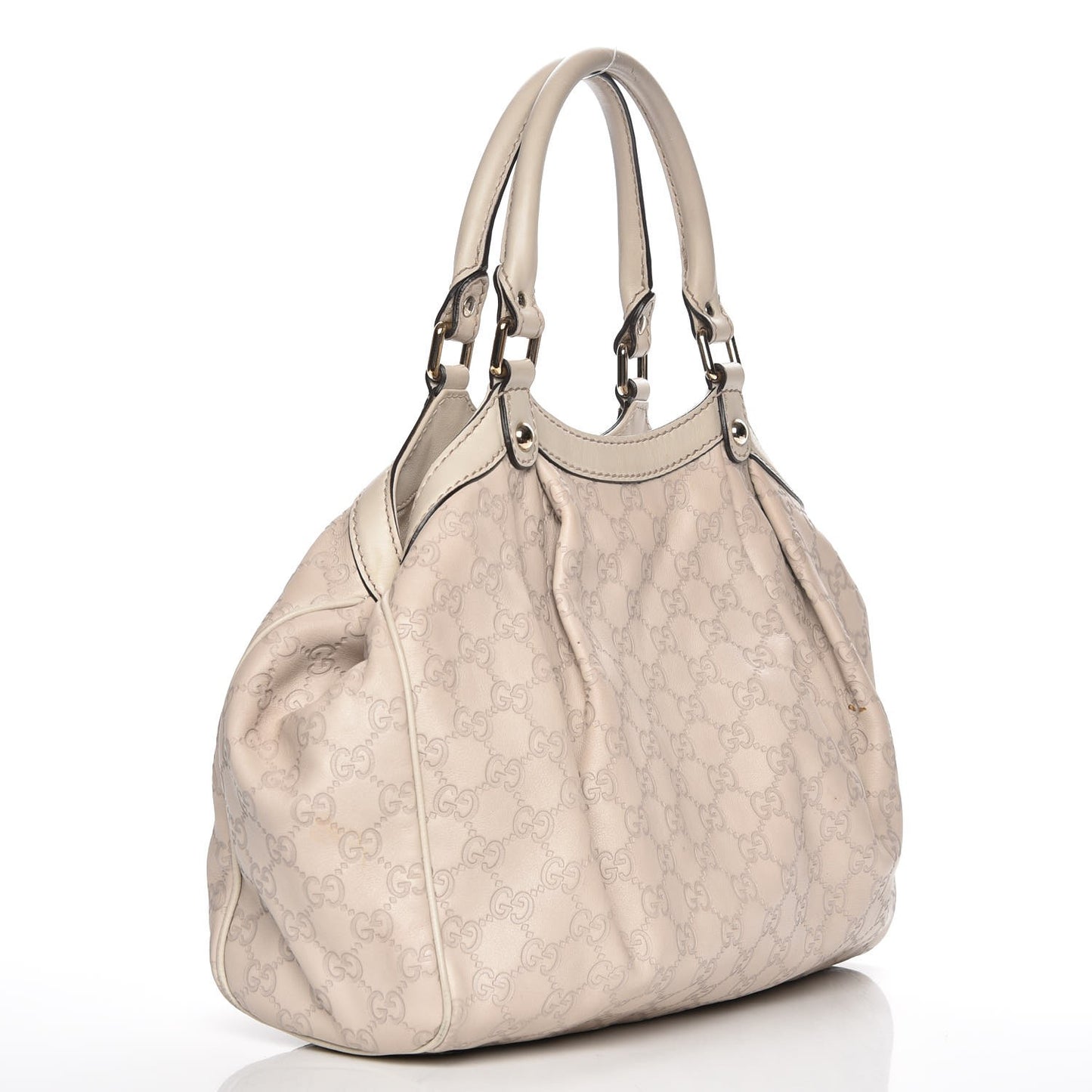 Guccissima Medium Sukey Tote Mystic White
