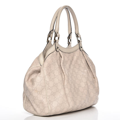 Gucci Guccissima Medium Sukey Tote Mystic White 3 of 10