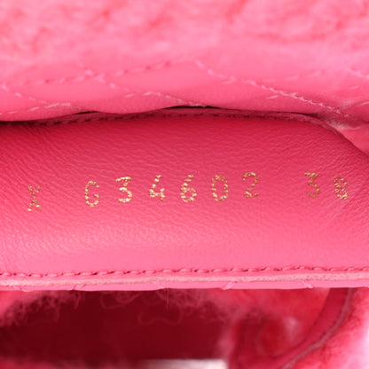 Chanel Cord Lambskin Quilted Logo Sandals 38 Pink 8 of 8