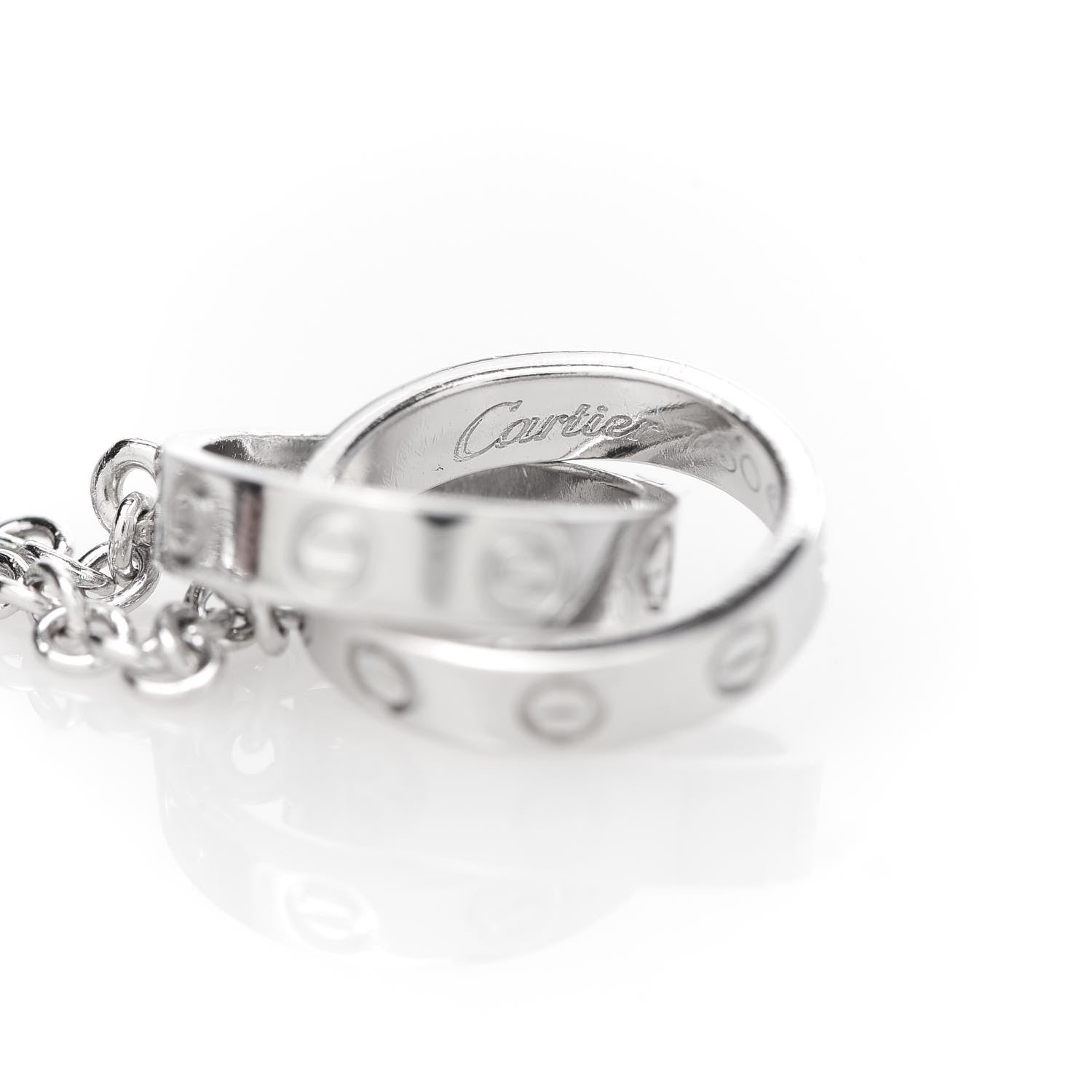 Cartier 18K White Gold Interlocking LOVE Bracelet 5 of 7