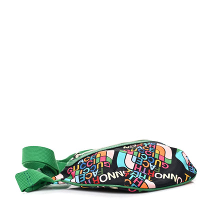 Gucci X THE NORTH FACE Econyl Nylon Textured Dollar Calfskin Belt Bag Black Turquoise New Shamarock New Cherry Red 6 of 19