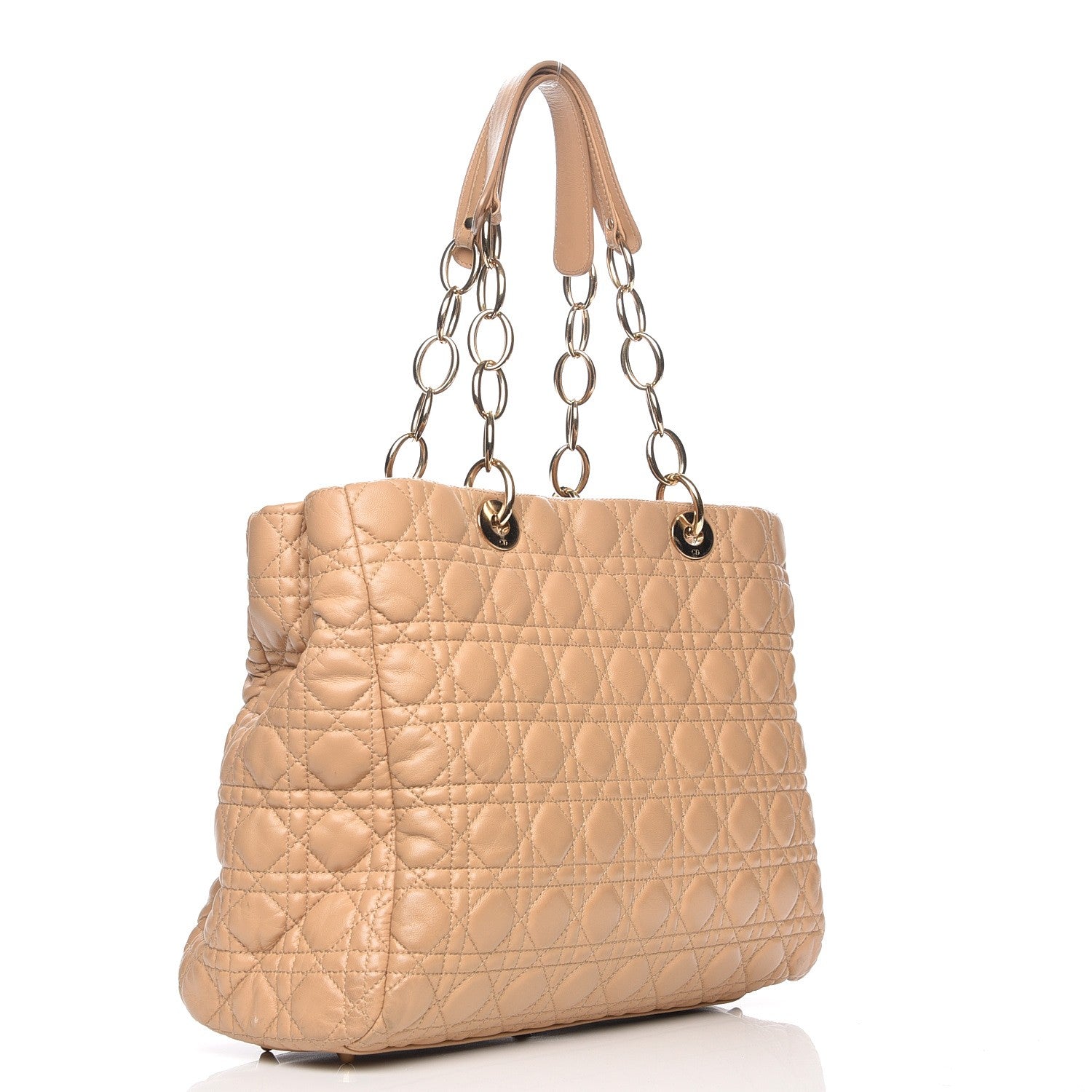 Christian Dior Lambskin Cannage Large Dior Soft Shopping Tote Beige 3 of 10