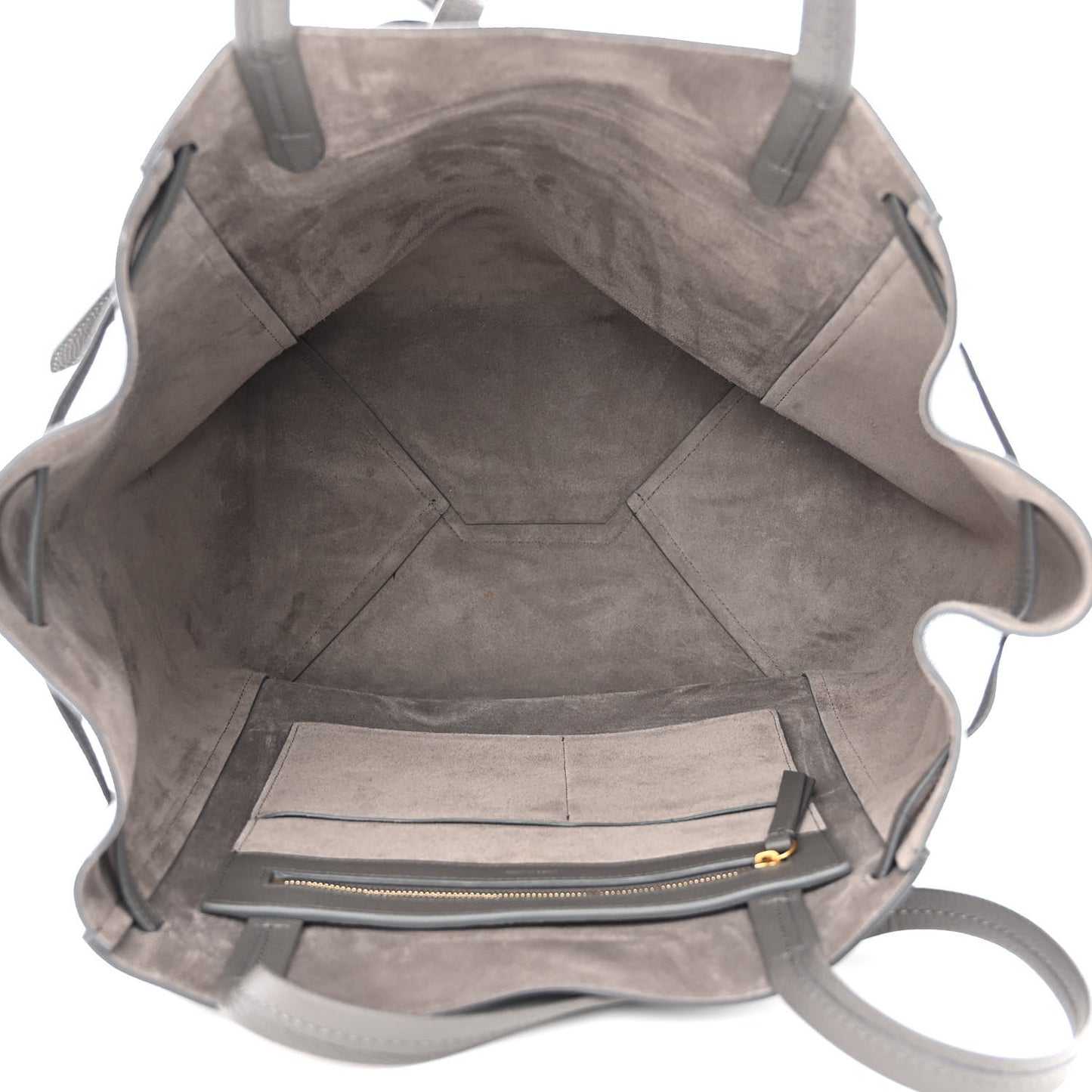 Soft Grained Calfskin Small Belt Cabas Phantom Medium Grey