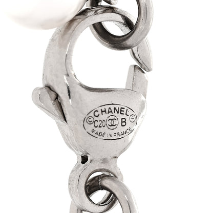 Chanel Crystal Pearl CC Bracelet Silver 5 of 5