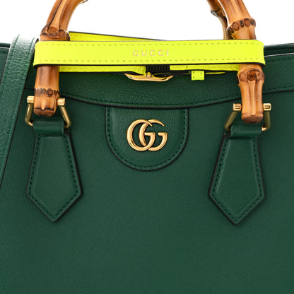 Gucci Wonka Grain Calfskin Small Diana Tote Bag Green Yellow Fluo 8 of 10