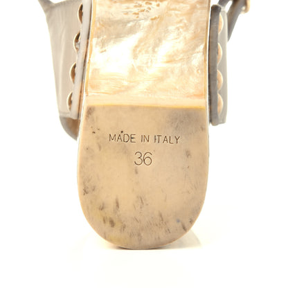 Chanel Calfskin Chain Wedge Sandals 36 White 8 of 10