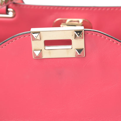 Valentino Garavani Vitello Small Rockstud Tote Deep Rose 15 of 15