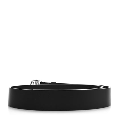 Gucci Selleria Calfskin Nickel Interlocking G 37mm Belt 90 36 Black 2 of 5