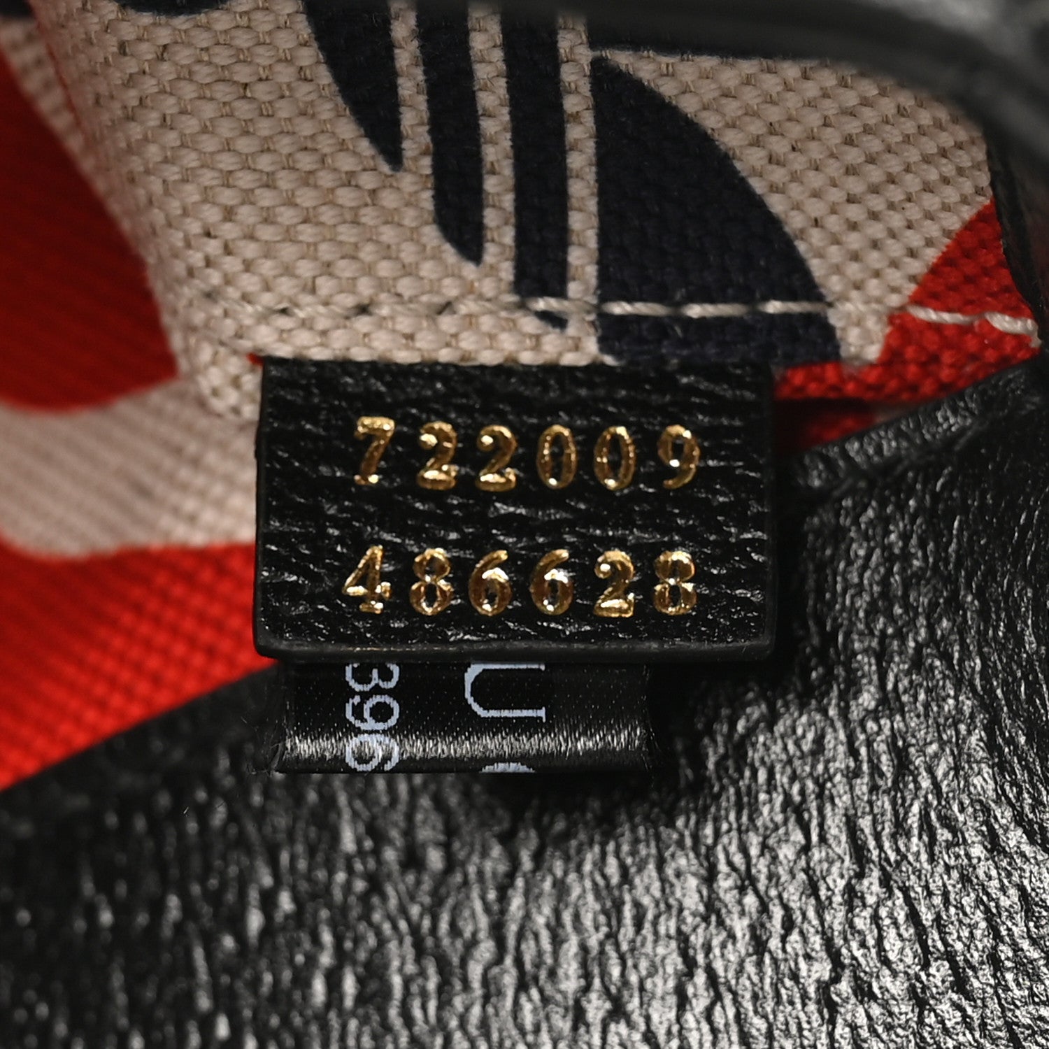 Gucci X ADIDAS Textured Dollar Calfskin Web Small Trefoil Horsebit