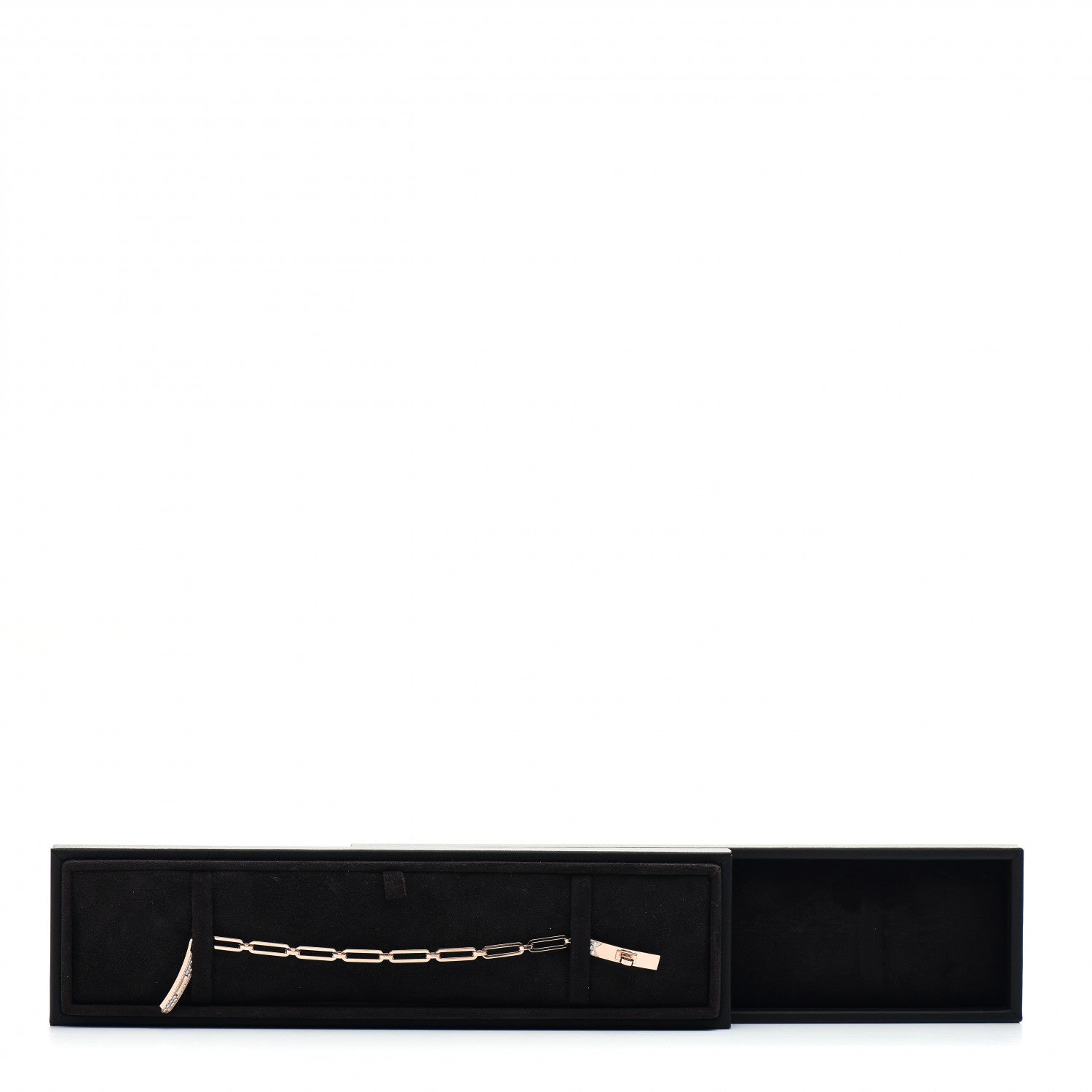 Hermes 18K Rose Gold Diamond Pave PM Kelly Chaine Bracelet SH 5 of 5