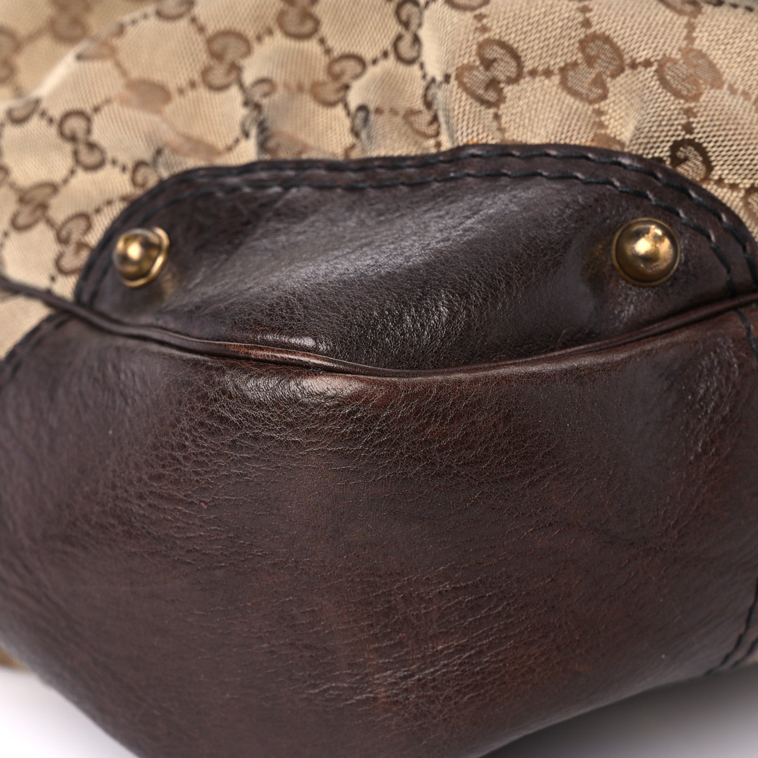 Gucci Monogram Large Jockey Hobo Dark Brown 8 of 18