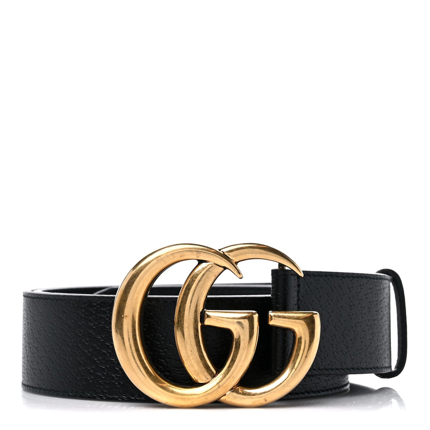 Textured Dollar Calfskin Double G 40mm Belt 95 38 Black