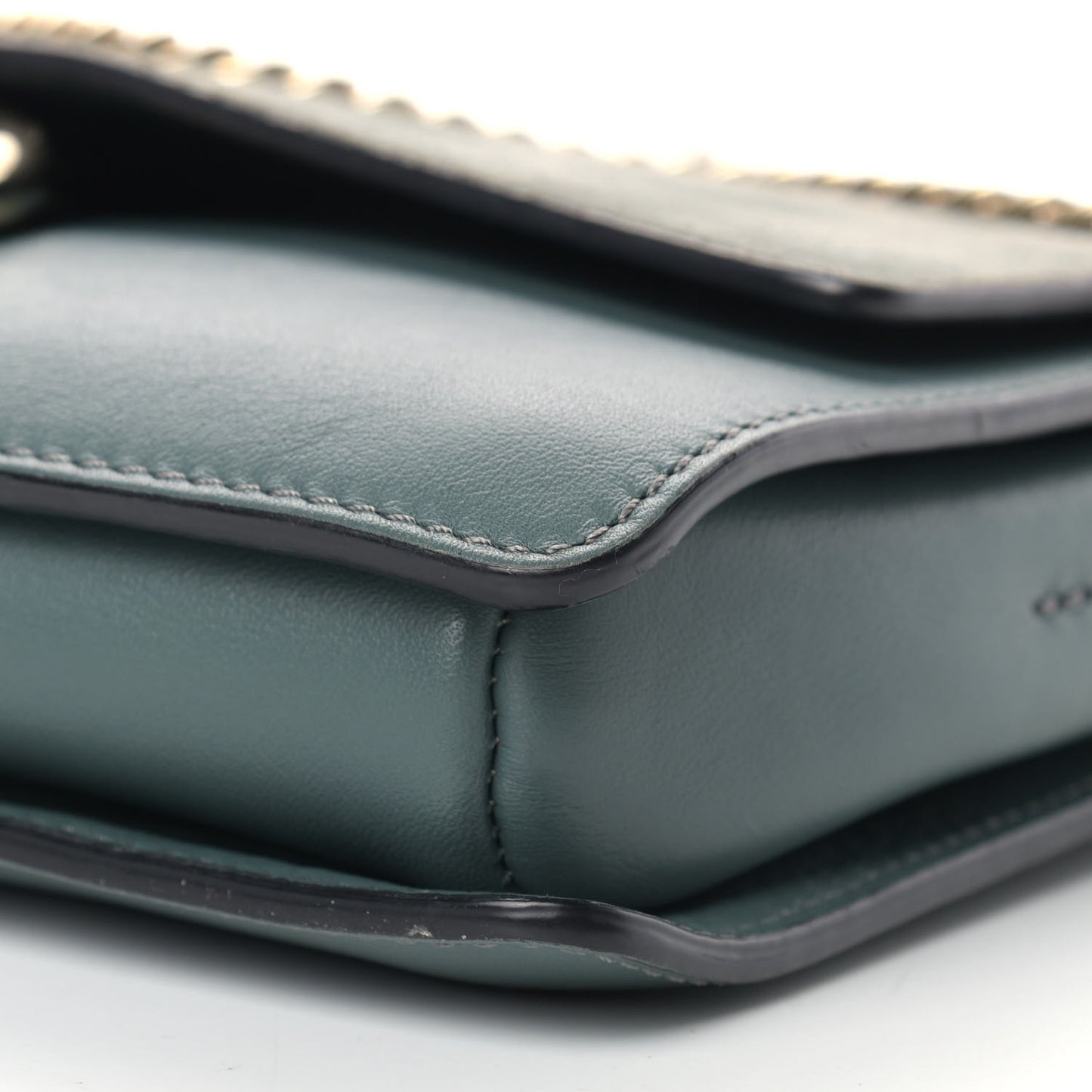Suede Calfskin Small Faye Shoulder Bag Cloudy Blue