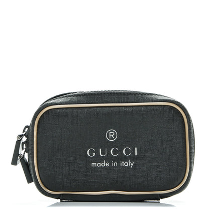 Gucci Coated Canvas Trademark Small Cosmetic Case Black 1 of 7
