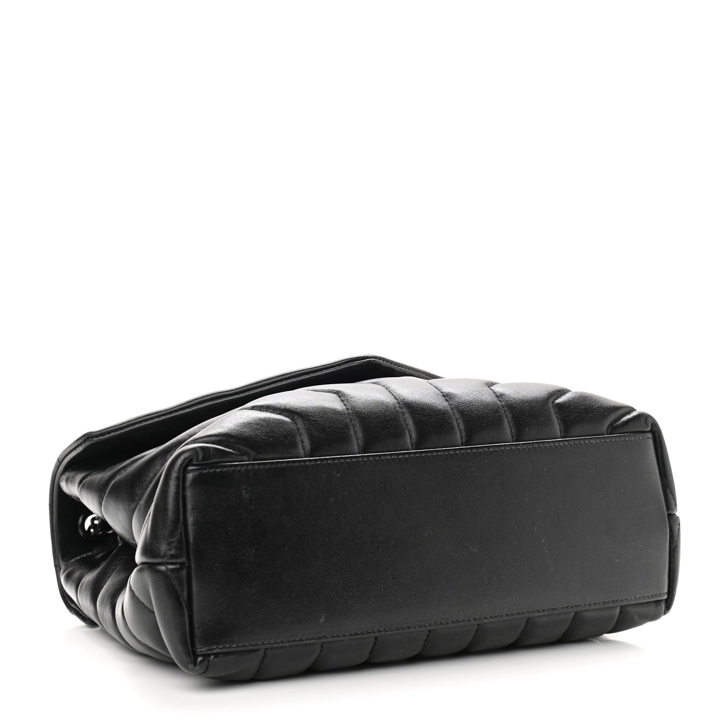 Calfskin Y Quilted Monogram Small Loulou Chain Satchel Black