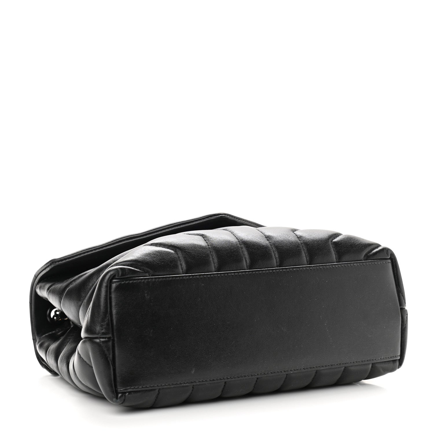 Saint Laurent Calfskin Y Quilted Monogram Small Loulou Chain Satchel Black 4 of 12