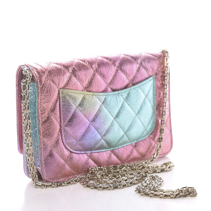 Chanel Metallic Goatskin Quilted 2.55 Reissue Wallet on Chain WOC Multicolor 3 of 12
